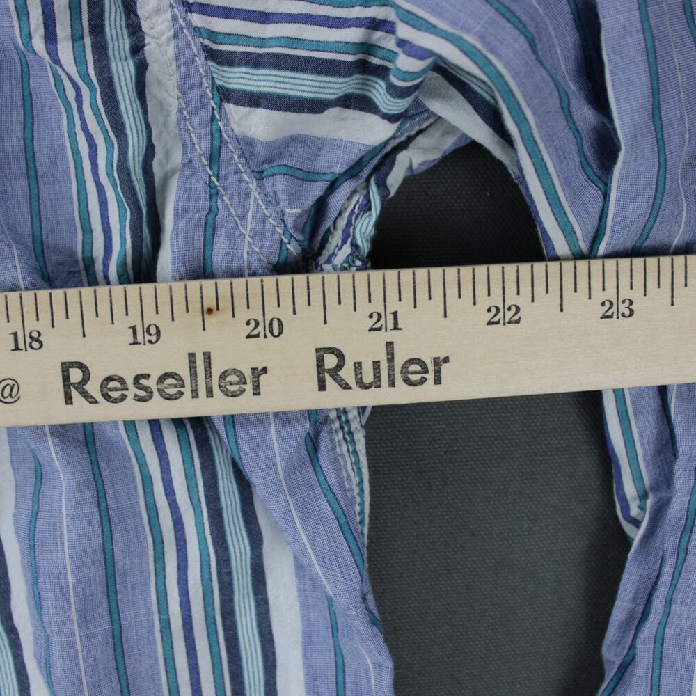 Tommy Bahama Island Crafted Striped Shirt Mens L Blue Cotton Long Sleeve - Picture 5 of 6